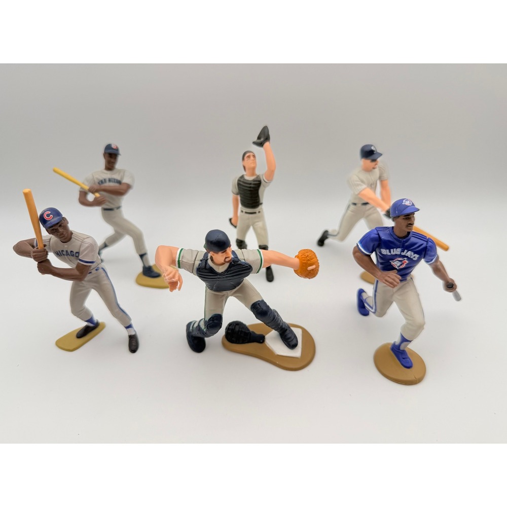 Vintage 1992 MLB Action Figure Lot Carter Buhner Nilsson Fisk Banks McGriff 6pc